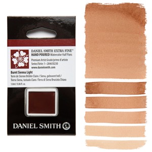 Daniel Smith Extra Fine Watercolor Half Pan Burnt Sienna Light