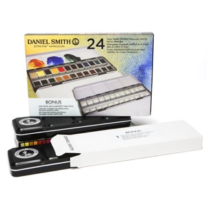 Daniel Smith Extra Fine Watercolor Half Pan Metal Box 24 Set Original