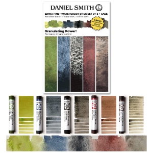 Daniel Smith Extra Fine Watercolor Stick 5 Set Granulation Power!