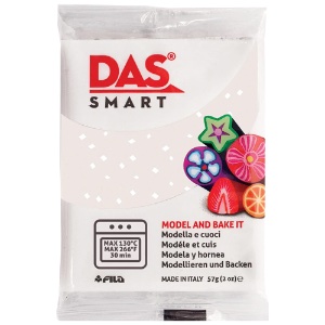 DAS Smart Oven-Hardening Clay 57g White Glitter