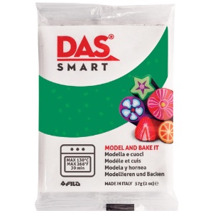 DAS Smart Oven-Hardening Clay 57g Green Glitter