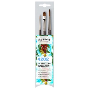 Da Vinci Colineo Synthetic Kolinsky 3 Brush Set Gouache