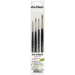 Da Vinci MAESTRO Kolinsky Watercolor Brush 4 Set Sampler