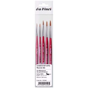 Da Vinci COSMOTOP-SPIN Watercolor Brush Series 5580 5 Set Rounds