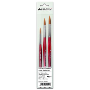 Da Vinci COSMOTOP-SPIN Watercolor Brush Series 5580 3 Set Large Round
