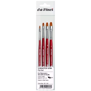 Da Vinci COSMOTOP-SPIN Watercolor Brush Series 5880 3 Set Flat
