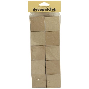 PAPER MACHE SM SQUARE BOX 10pc