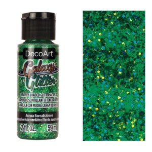 Aurora Borealis Glitter Paint, Green Galaxy Glitter, Paint on