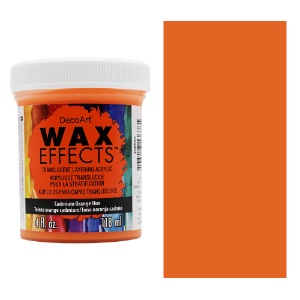 DecoArt Wax Effects Layering Acrylic 4oz Cadmium Orange Hue