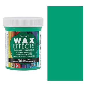 DecoArt Wax Effects Layering Acrylic 4oz Phthalo Green Yellow