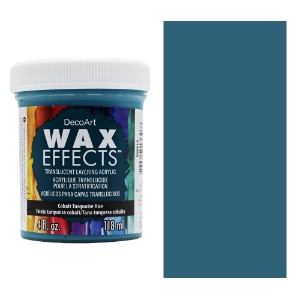 DecoArt Wax Effects Layering Acrylic 4oz Cobalt Turquoise Hue
