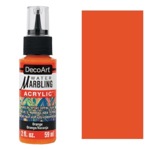 DecoArt Water Marbling Acrylic Paint 59ml Orange