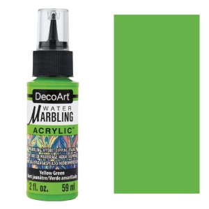 DecoArt Water Marbling Acrylic Paint 59ml Yellow Green