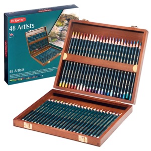 Derwent Artists Colored Pencils 48pc Wood Box Set