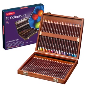Derwent Coloursoft Colored Pencils 48pc Wood Box Set