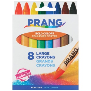 Prang Large Crayon 8 Set Bold Colors
