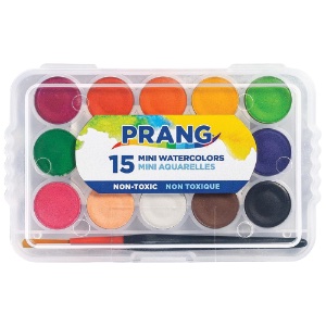 Prang Mini Watercolor 15 Set w/Brush