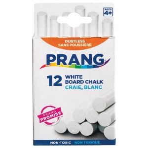 Prang Hygieia Dustless Chalk 12 Pack White