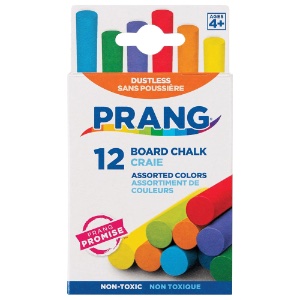 Prang Hygieia Dustless Chalk 12 Pack Assorted Colors