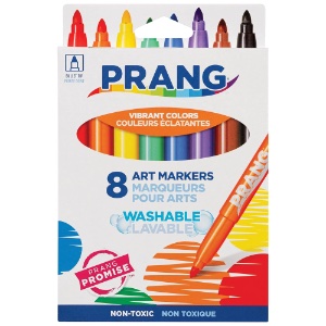 PRANG WASH MARKERS BULLET 8pk