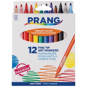 Prang Classic Fine Tip Art Markers 12 Pack Assorted