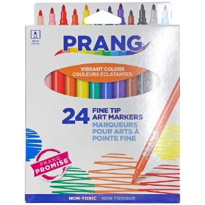 Prang Classic Fine Tip Art Markers 24 Pack Assorted