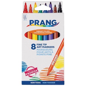 Prang Classic Fine Tip Art Markers 8 Pack Assorted