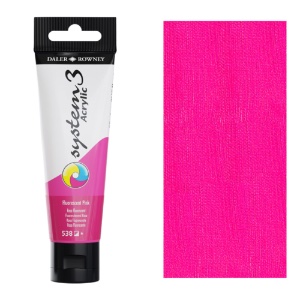 Daler-Rowney System3 Acrylic 59ml Fluorescent Pink