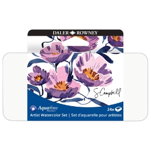 Daler-Rowney Aquafine Artist Watercolor 24 Half Pan Set Shayda Campbell