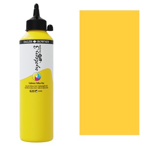 Daler-Rowney System3 Fluid Acrylic 500ml Cadmium Yellow Hue