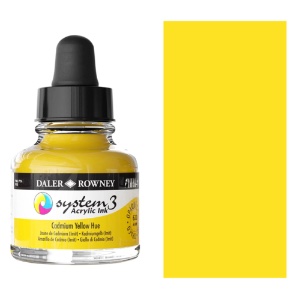 Daler-Rowney System3 Acrylic Ink 29.5ml Cadmium Yellow Hue