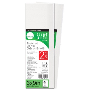 Daler-Rowney Simply Stretched Canvas 2 Pack 3"x9"