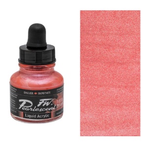 Daler-Rowney FW Pearlescent Liquid Acrylic Ink 1oz Volcano Red