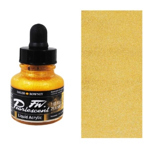 Daler-Rowney FW Pearlescent Liquid Acrylic Ink 1oz Autumn Gold
