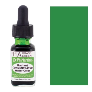 Dr. Ph. Martin's Radiant Concentrated Watercolor 0.5oz Grass Green