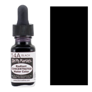 Dr. Ph. Martin's Radiant Concentrated Watercolor 0.5oz Black