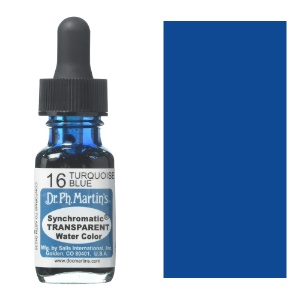 Dr. Ph. Martin's Synchromatic Transparent Watercolor 0.5oz Turquoise Blue