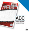 Duro Adhesive Vinyl Helvetica Letters & Numbers 1/2" Blue