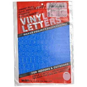 Duro Adhesive Vinyl Helvetica Letters & Numbers 3/4" Blue