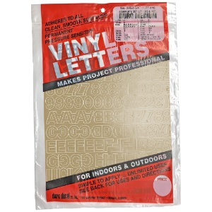 Duro Adhesive Vinyl Helvetica Letters & Numbers 3/4" Gold