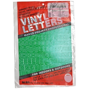 Duro Adhesive Vinyl Helvetica Letters & Numbers 3/4" Green