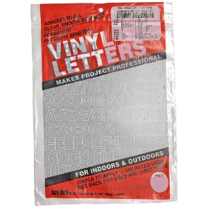 Duro Adhesive Vinyl Helvetica Letters & Numbers 3/4" Silver