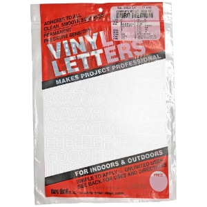 Duro Adhesive Vinyl Helvetica Letters & Numbers 3/4" White