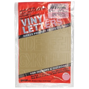 Duro Adhesive Vinyl Helvetica Letters & Numbers 2" Gold