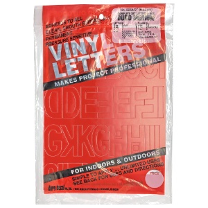 Duro Adhesive Vinyl Helvetica Letters & Numbers 2" Red