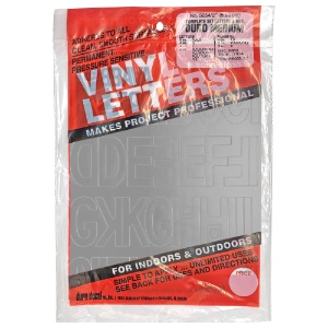 Duro Adhesive Vinyl Helvetica Letters & Numbers 2" Silver