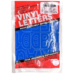 Duro Adhesive Vinyl Helvetica Letters & Numbers 3" Blue