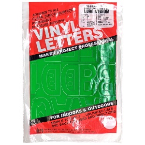 Duro Adhesive Vinyl Helvetica Letters & Numbers 3" Green