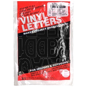 Duro Adhesive Vinyl Helvetica Letters & Numbers 3" Black