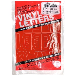 Duro Adhesive Vinyl Helvetica Letters & Numbers 3" Red